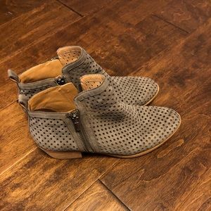 Lucky brand perforated booties size 9